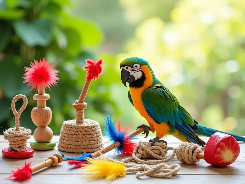 juguetes caseros para loros